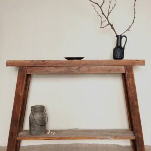 recibidor rústico de madera maciza