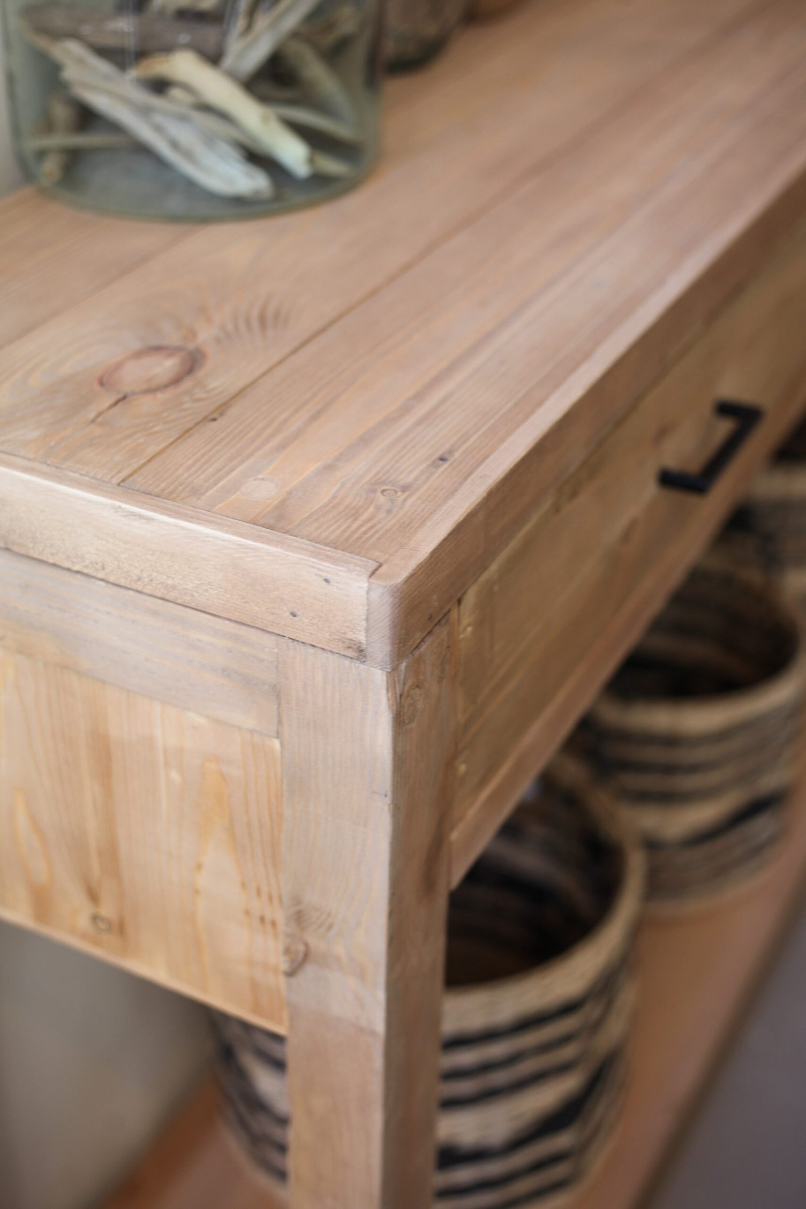 Mueble rústico recibidor de madera recuperada - Imagen 4