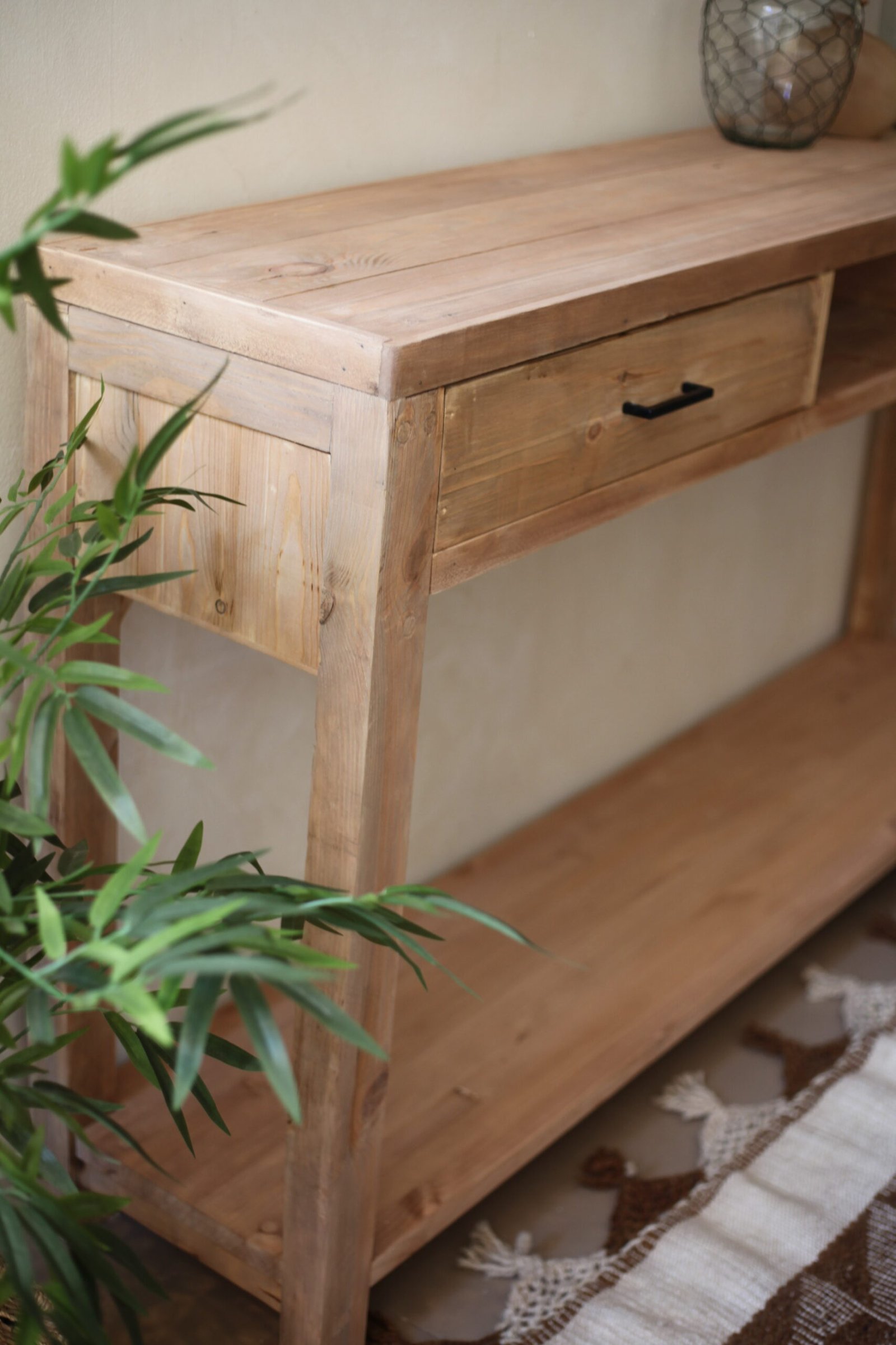 Mueble rústico recibidor de madera recuperada - Imagen 6