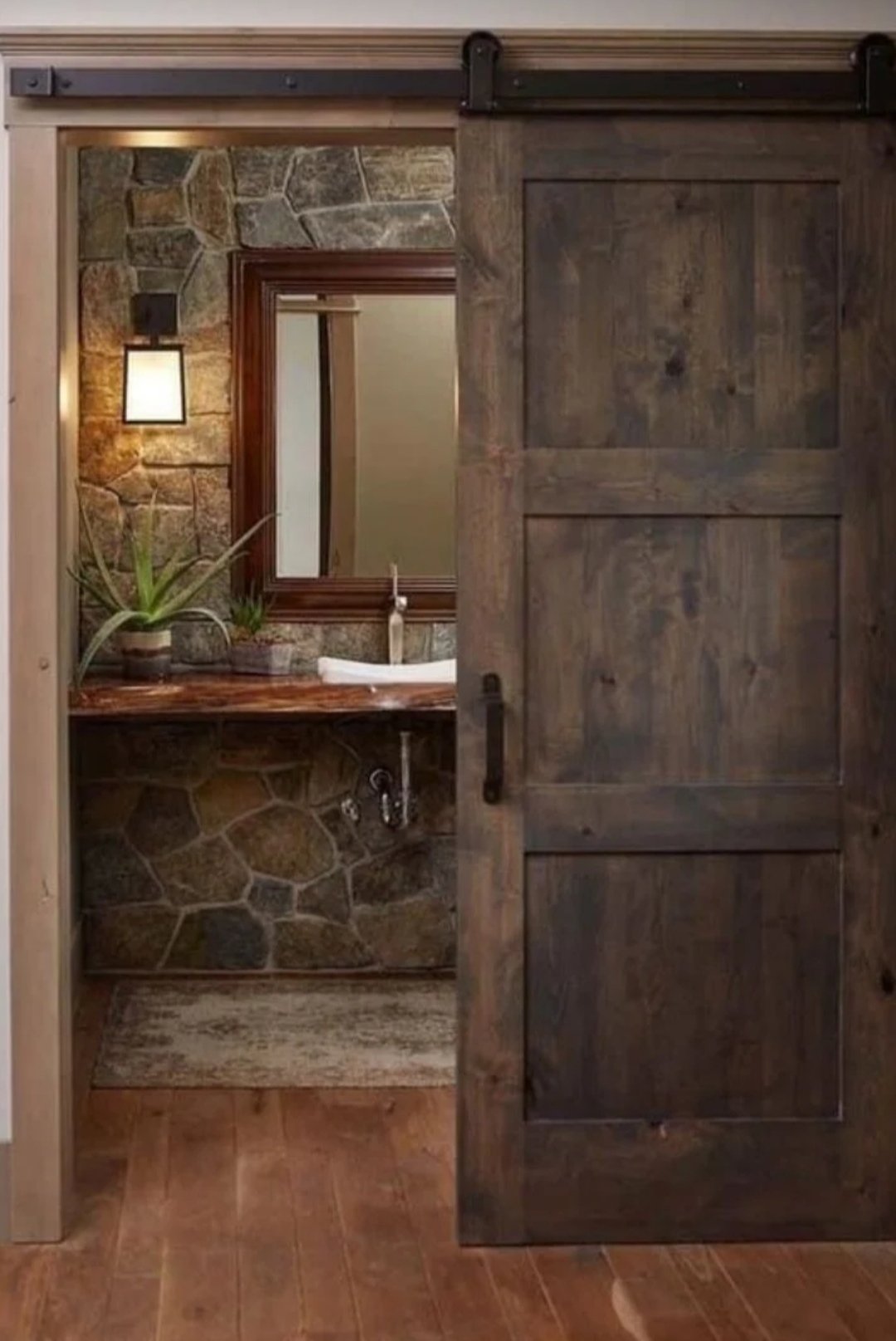 Puerta corredera de madera rústica - Imagen 5